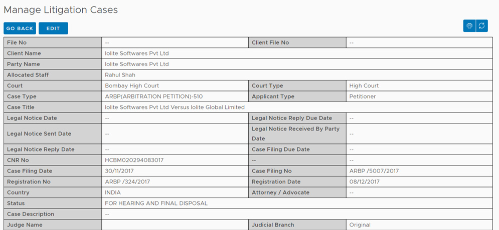 Litigation Management Software For Law Firms Iolite Softwares